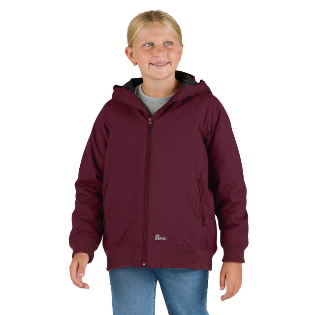 Youth Flex Nylon Insulated Hooded Jacket