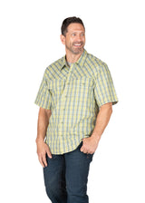 Flex UPF Button Down Plaid Short Sleeve Shirt