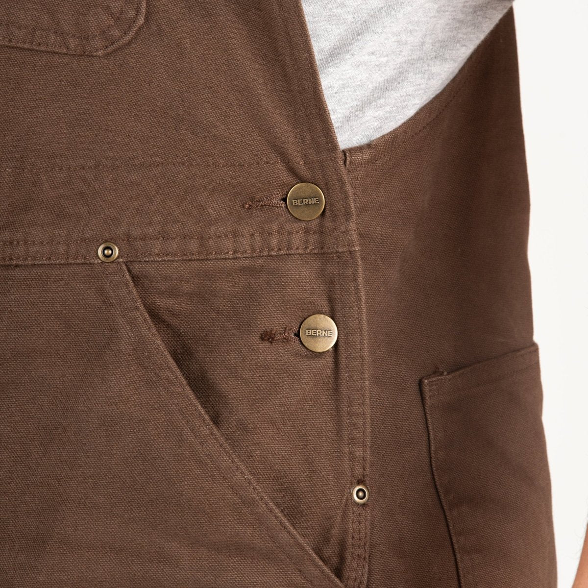 【BERNE】希少 ベルン 企業刺繍 ダック地 オーバーオール 2XL 茶 Men's Unlined Washed Duck Bib Overall – Berne Apparel