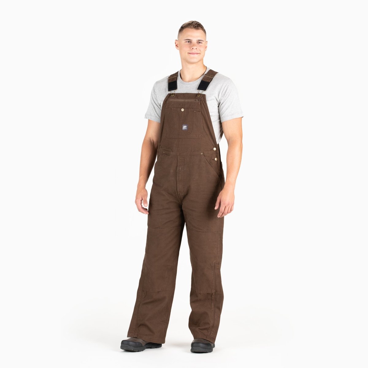 【BERNE】希少 ベルン 企業刺繍 ダック地 オーバーオール 2XL 茶 Men's Unlined Washed Duck Bib Overall – Berne Apparel