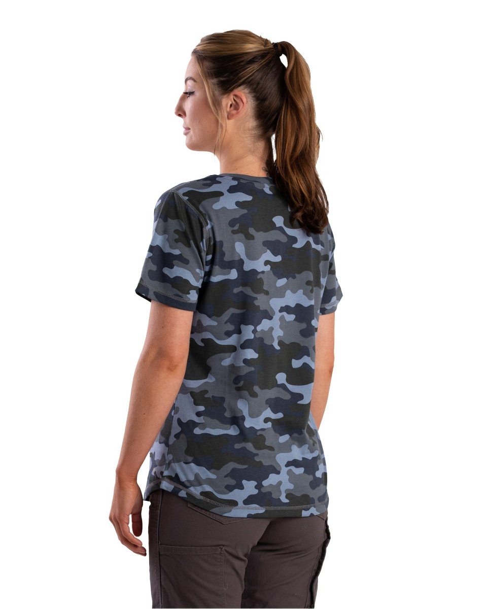 Women's Performance V-Neck Short Sleeve T-Shirt (Prints) - Berne Apparel