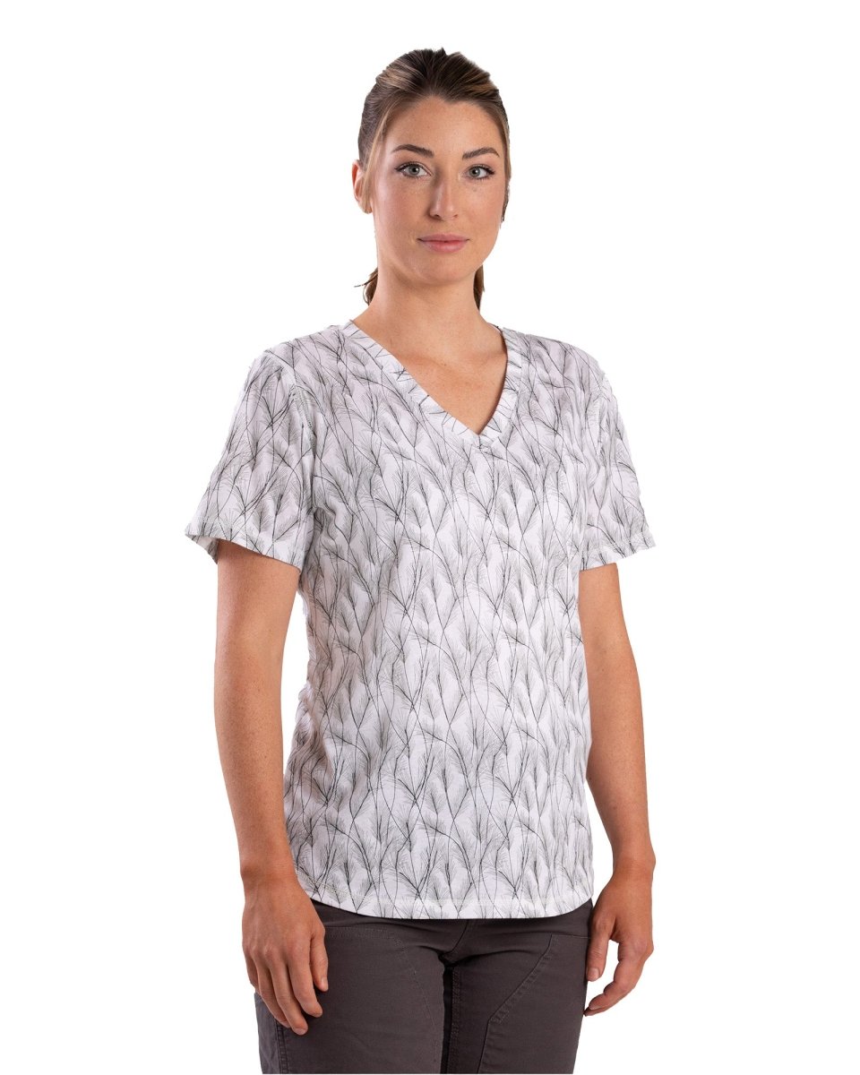 Women's Performance V-Neck Short Sleeve T-Shirt (Prints) - Berne Apparel