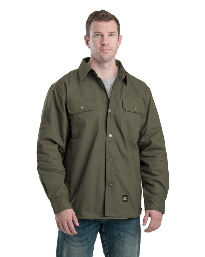 Men's Outdoor Work Flannel-Lined Shirt Jacket