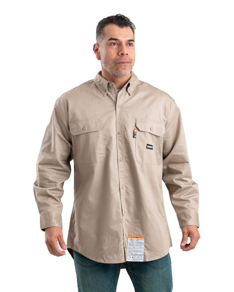 Flame Resistant Button Down Long Sleeve Work Shirt - Berne Apparel