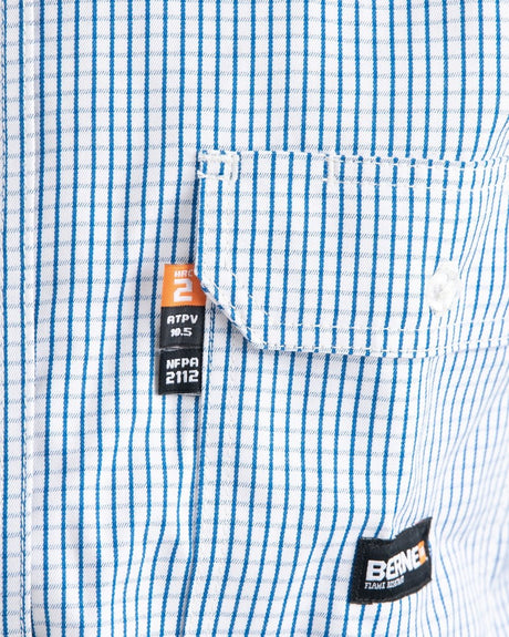 Flame Resistant Button Down Plaid Long Sleeve Work Shirt - Berne Apparel