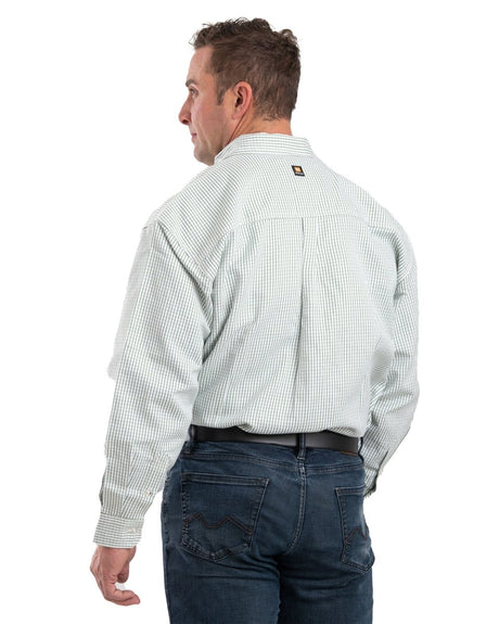 Flame Resistant Button Down Plaid Long Sleeve Work Shirt - Berne Apparel