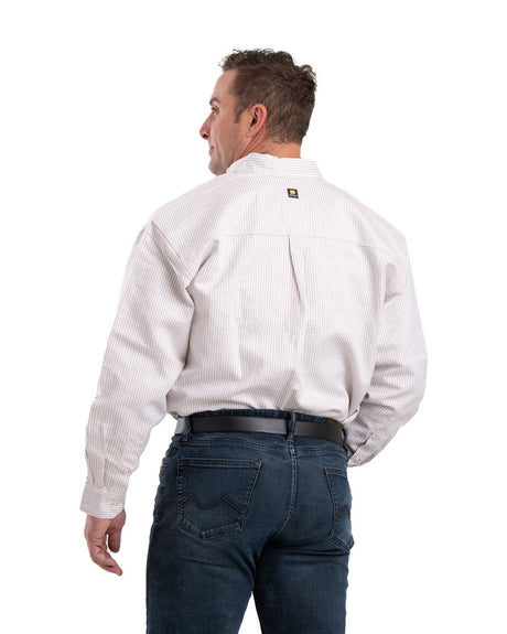 Flame Resistant Button Down Plaid Long Sleeve Work Shirt - Berne Apparel