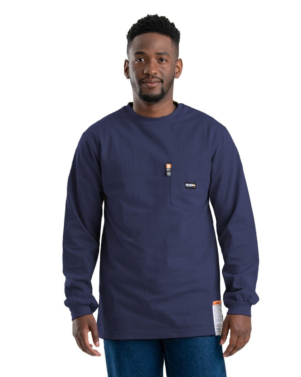 Flame Resistant Crew Neck Pocket T-Shirt - Berne Apparel