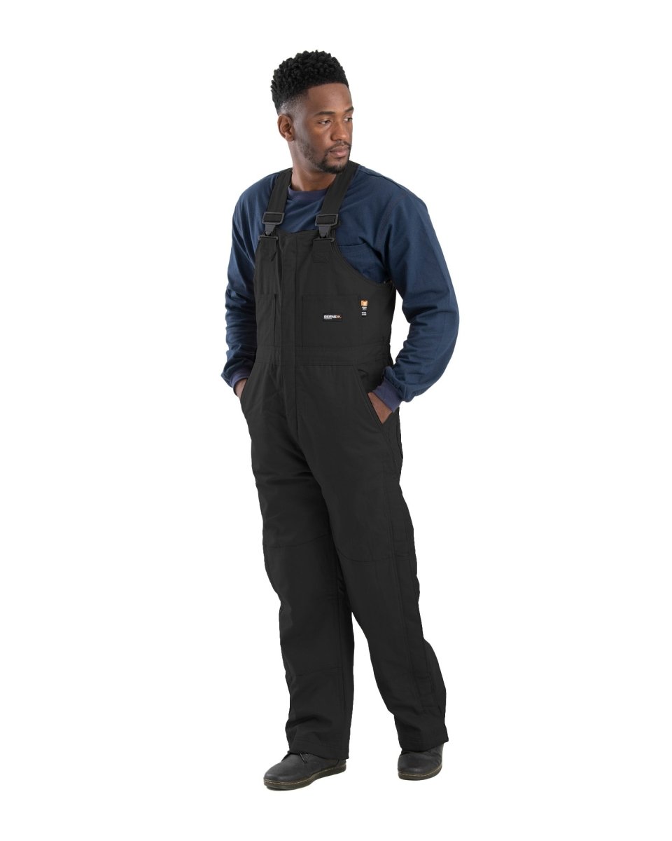 Carhartt Men's Duck Bib Flame Resistant Overalls - Black