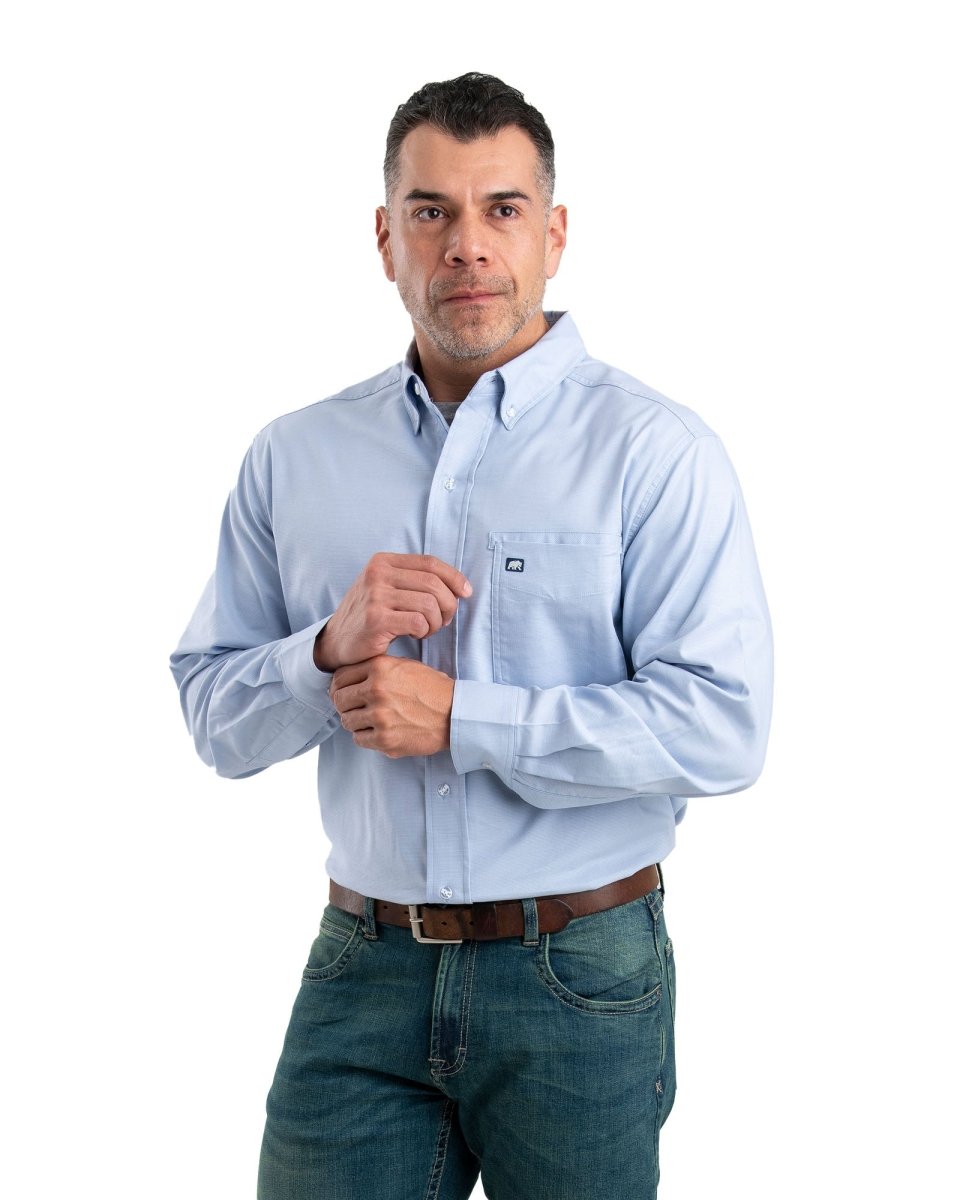 Foreman Flex Long Sleeve Button Down Shirt - Berne Apparel