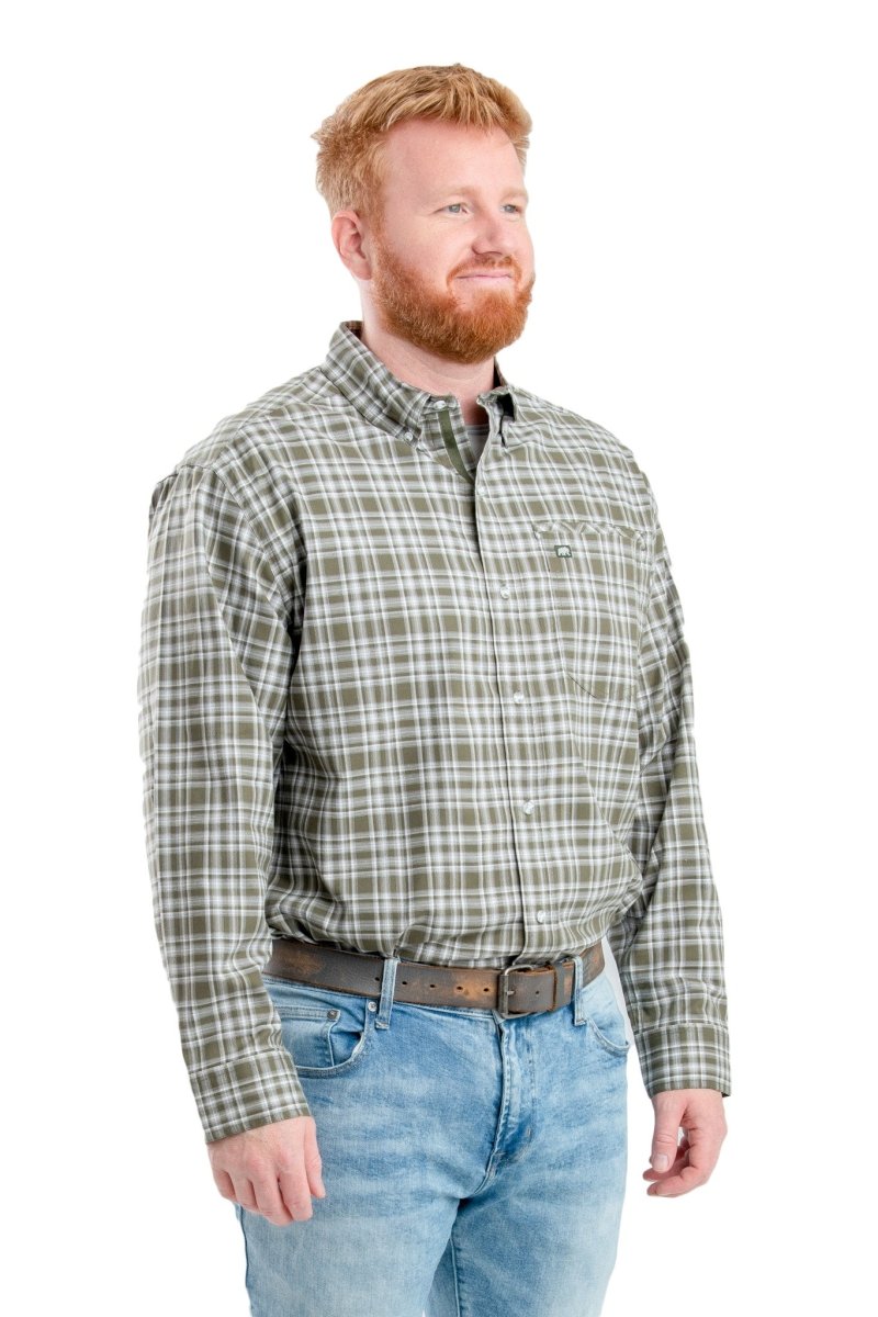 Foreman Flex Long Sleeve Button Down Shirt - Berne Apparel