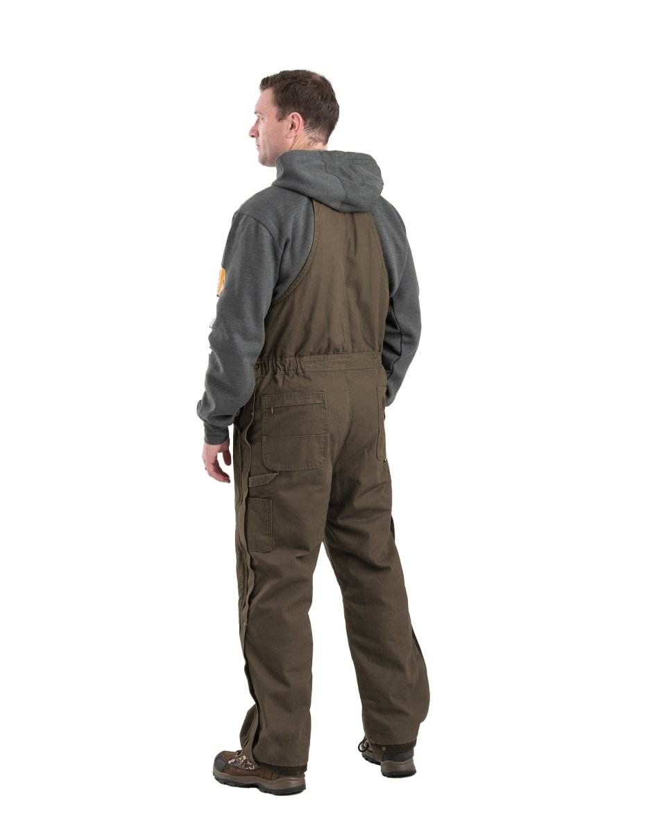 Olive Duck/Heartland Insulated Washed Duck Bib Overall - Berne Apparel