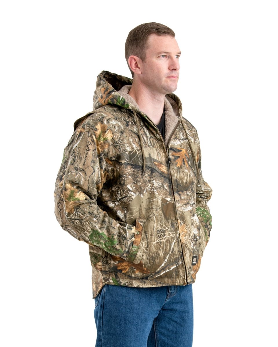 Heartland Realtree Edge Washed Duck Hooded Work Coat - Berne Apparel