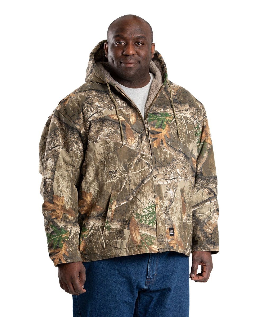 Heartland Realtree Edge Washed Duck Hooded Work Coat - Berne Apparel