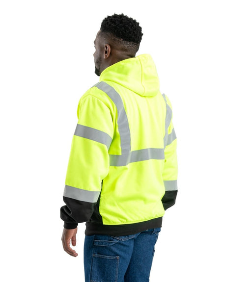 Hi Vis Class 3 Color Block Hooded Sweatshirt - Berne Apparel