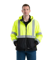 Hi Vis Class 3 Hooded Softshell Jacket - Berne Apparel