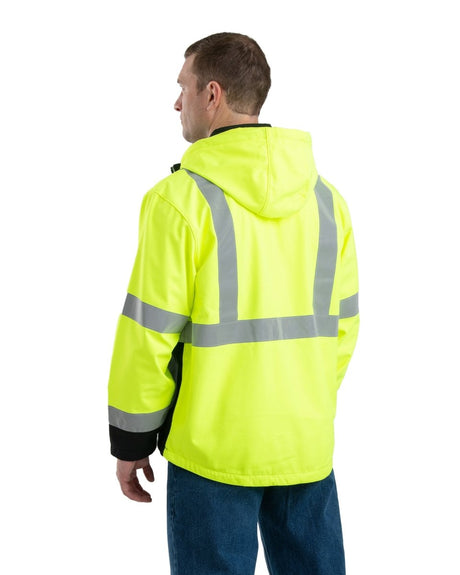 Hi Vis Class 3 Hooded Softshell Jacket - Berne Apparel