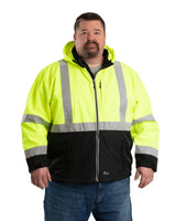 Hi Vis Class 3 Hooded Softshell Jacket - Berne Apparel