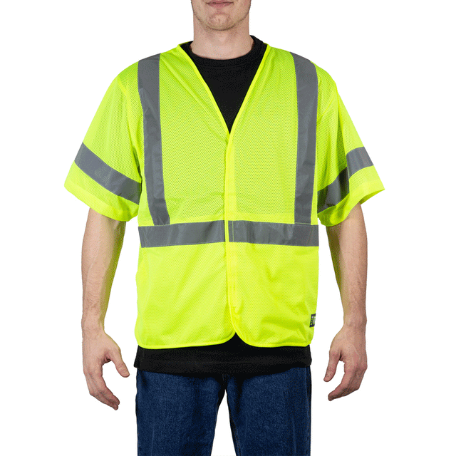 Hi Vis Type R Class 3 Short Sleeve Vest - Berne Apparel