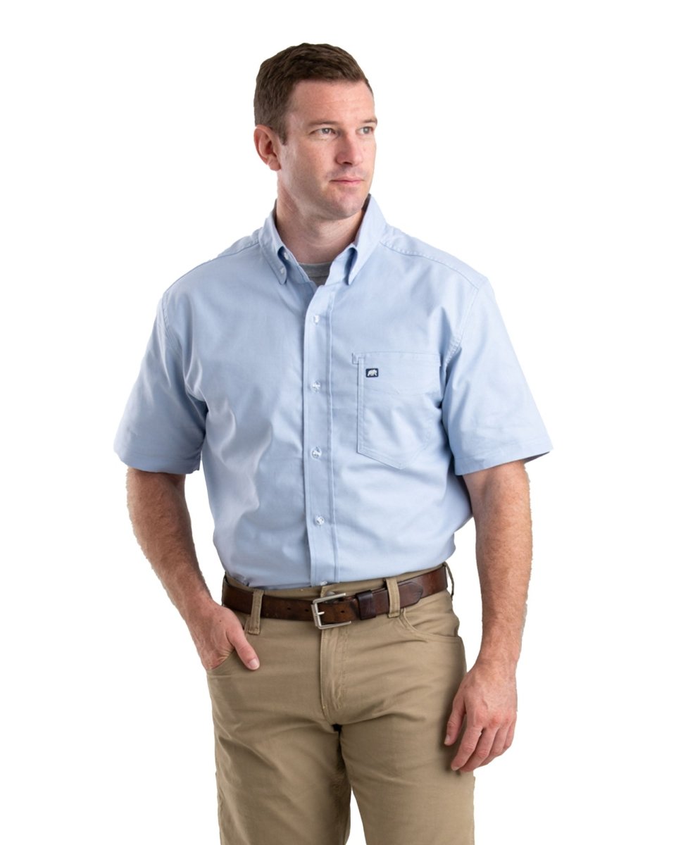 Men's Flex Short Sleeve Button Down Work Shirt - Berne Apparel