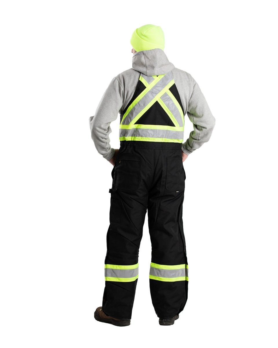 Safety Striped Arctic Insulated Bib Overall - Berne Apparel