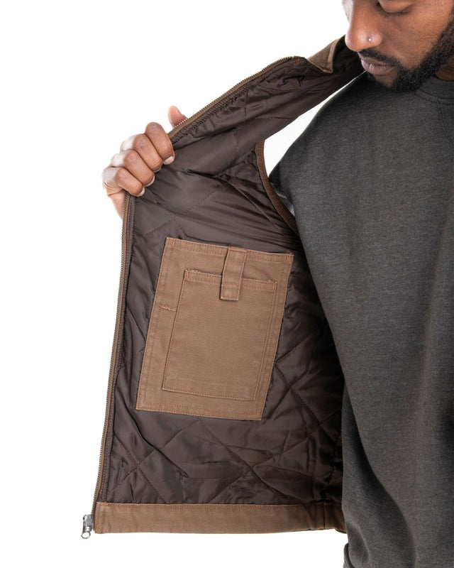 Vintage Washed Quilt- Lined Vest - Berne Apparel