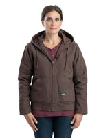 Women's Insulated Duck Hooded Active Jacket - Berne Apparel