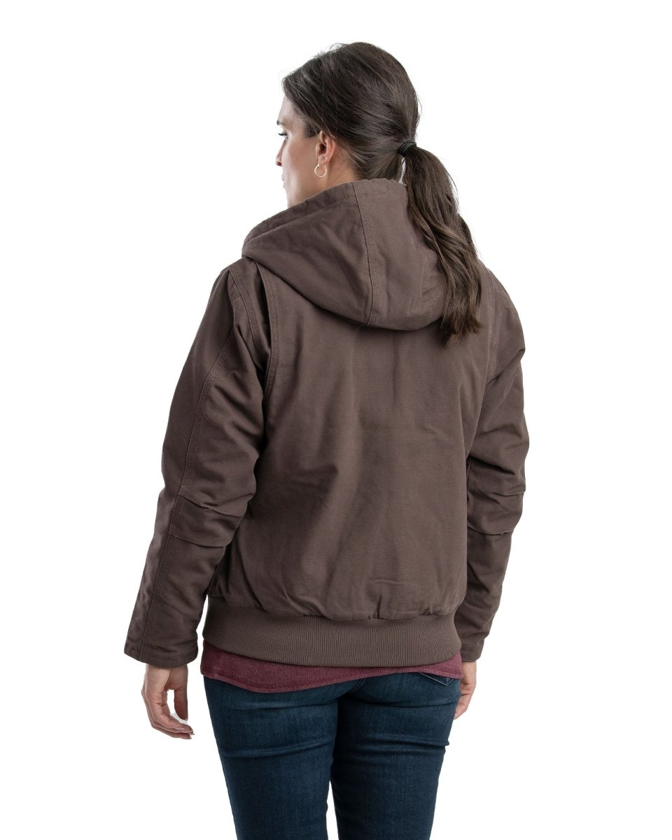 Women's Insulated Duck Hooded Active Jacket - Berne Apparel