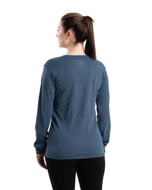 Women's Performance V-Neck Long Sleeve Tee - Berne Apparel