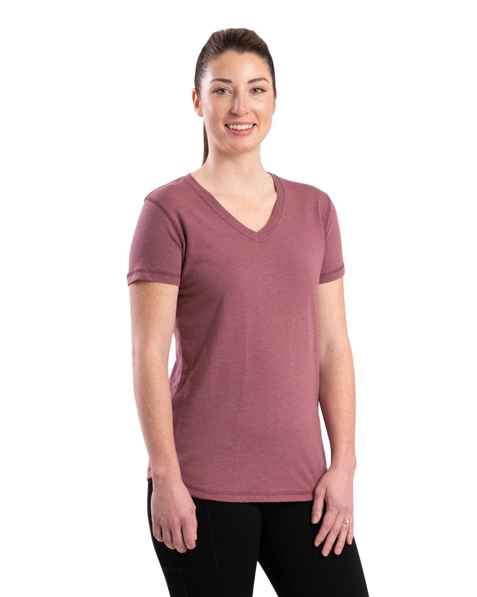 7.2 oz Cotton V-Neck Loopwheel Tubular Basic Short Sleeve T