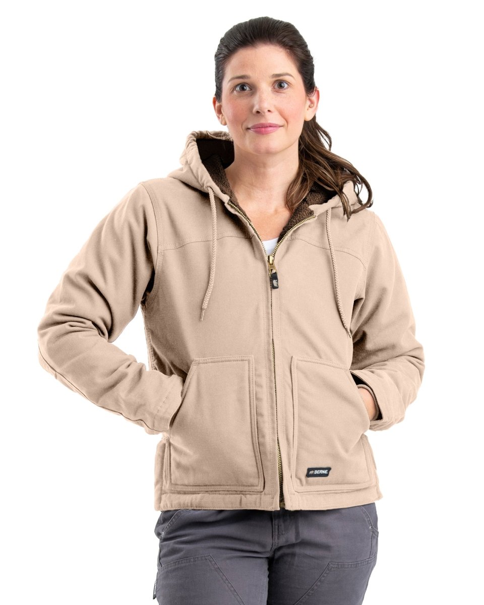 Women s Sherpa Lined Duck Hooded Jacket