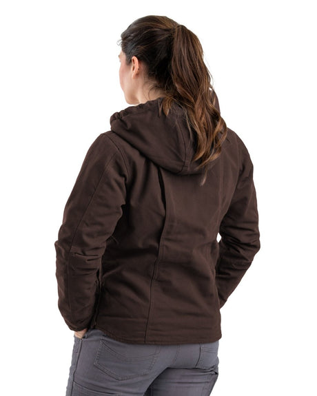 Women's Sherpa-Lined Duck Hooded Jacket - Berne Apparel