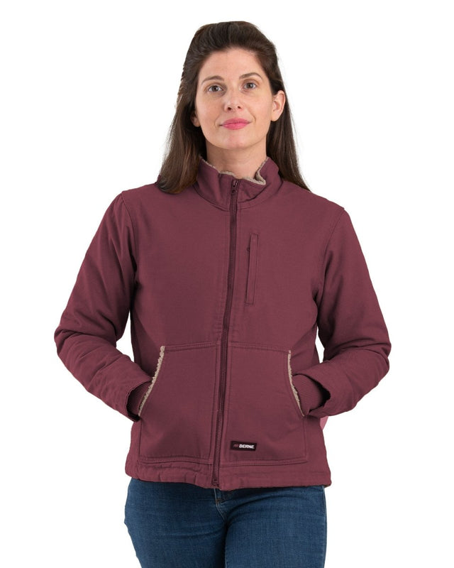 Women's Sherpa-Lined Softstone Duck Jacket - Berne Apparel