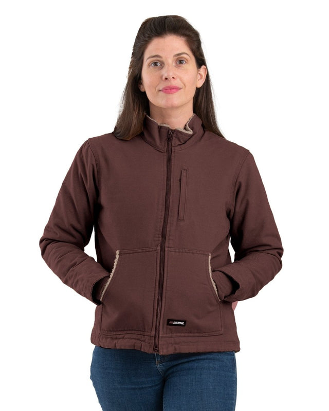 Women's Sherpa-Lined Softstone Duck Jacket - Berne Apparel