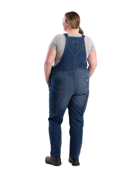 Women's Vintage Washed Flex Denim Bib Overall - Berne Apparel