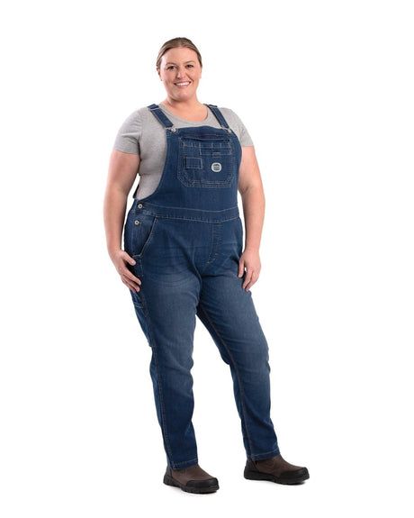 Women's Vintage Washed Flex Denim Bib Overall - Berne Apparel