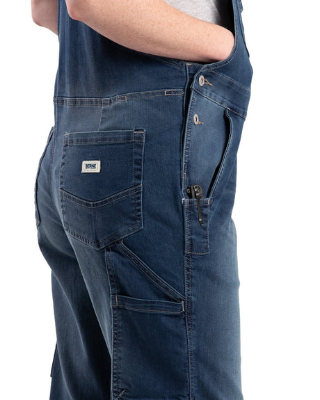 Women's Vintage Washed Flex Denim Bib Overall - Berne Apparel