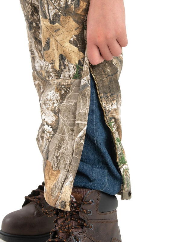 Youth Camo Softstone Insulated Bib Overall - Berne Apparel