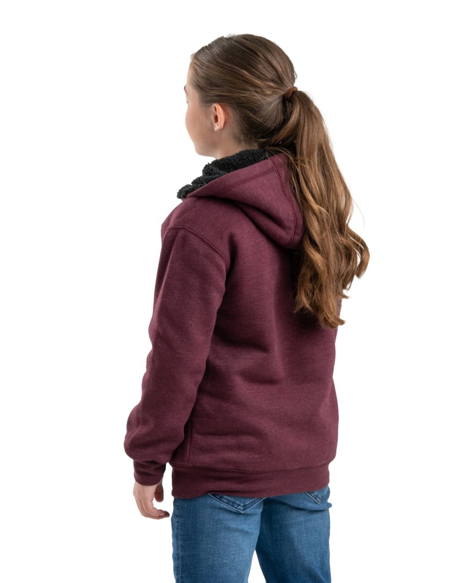 Sherpa lined hooded clearance sweatshirt