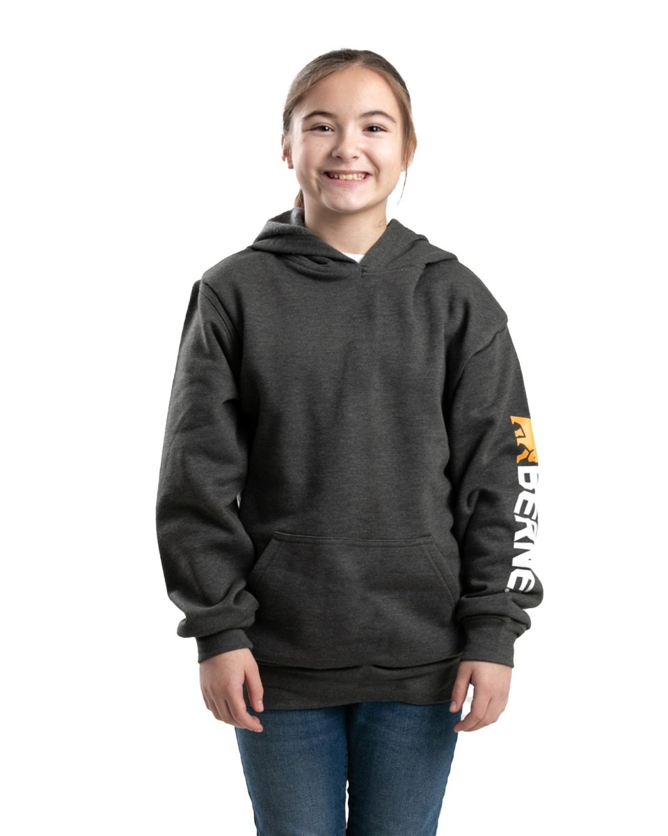 Youth Signature Sleeve Hooded Pullover - Berne Apparel