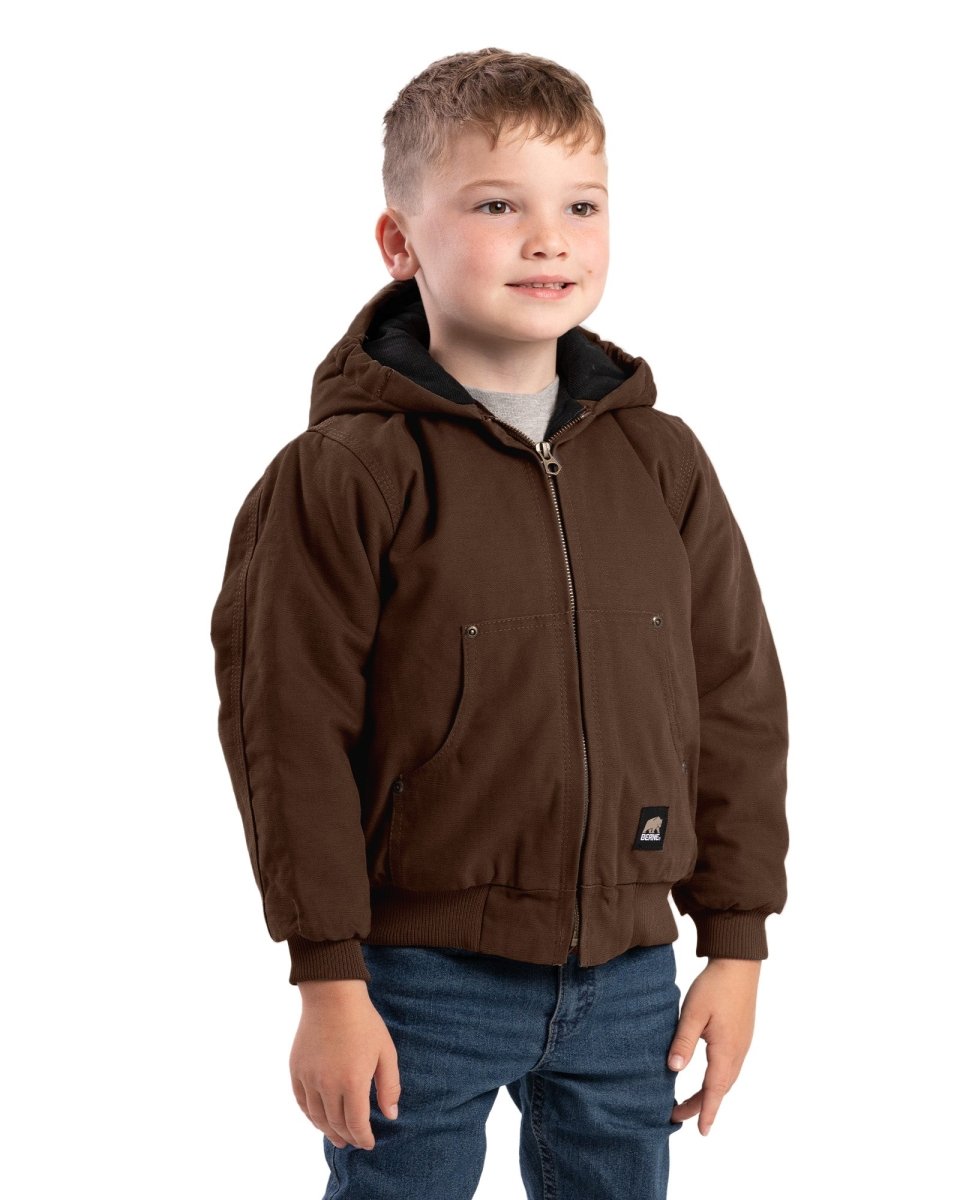 Youth Softstone Duck Hooded Jacket - Berne Apparel