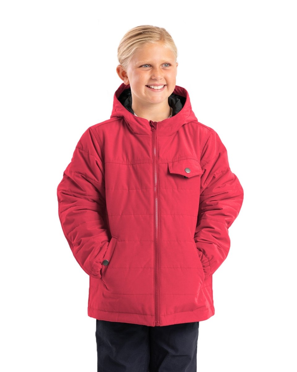 Youth Softstone Micro-Duck Hooded Coat - Berne Apparel